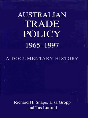 cover image of Australian Trade Policy 1965-1997